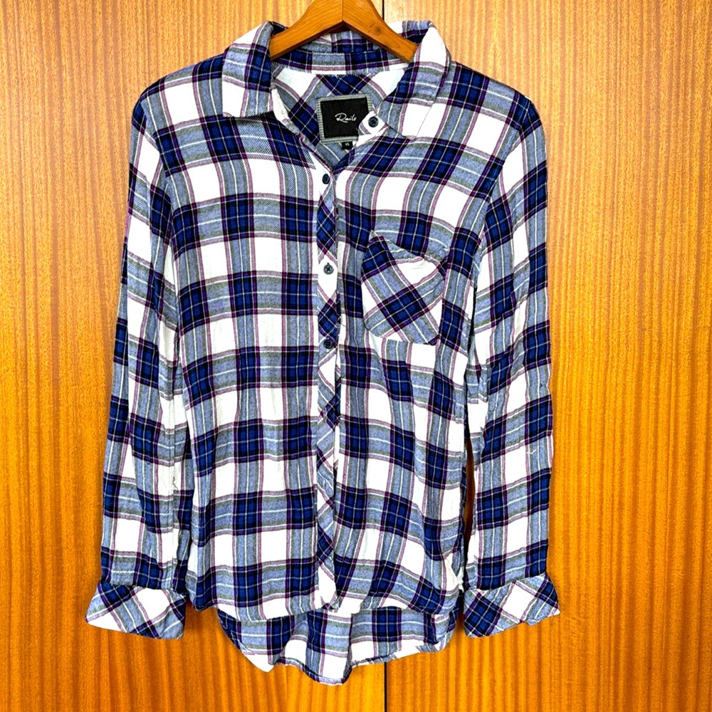 Rails plaid plaid long sleeve button up shirt